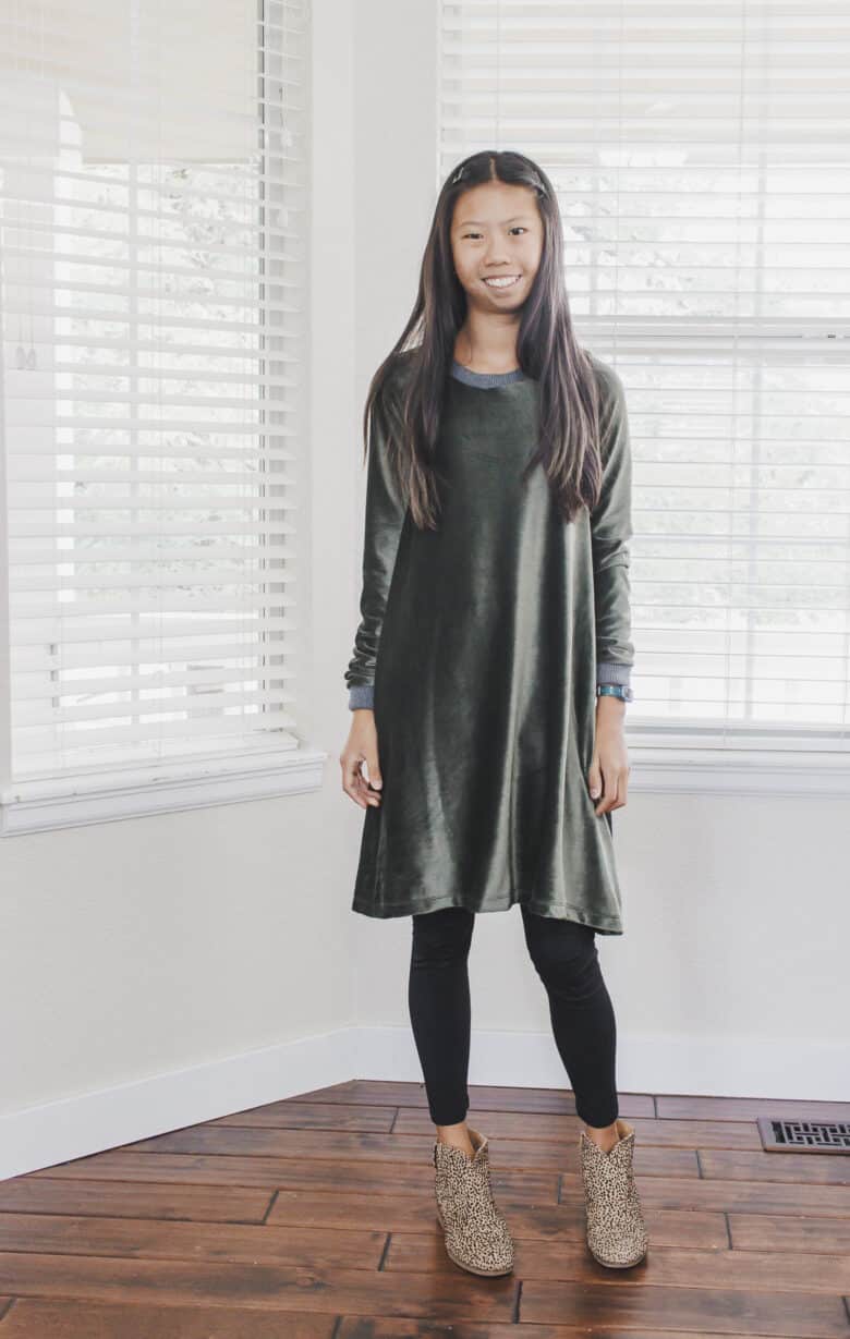 stretch corduroy a line dress pattern