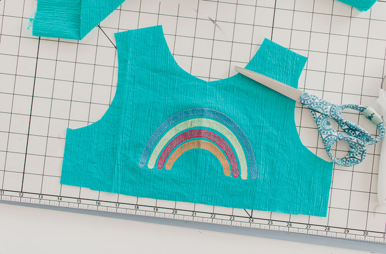 cut top then sew as normal