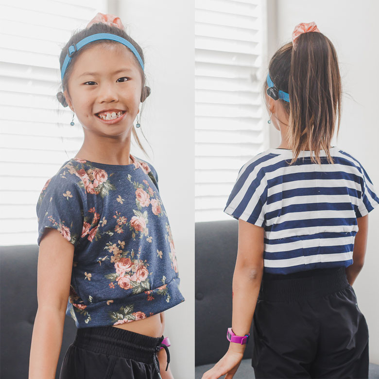 kids crop top free sewing pattern