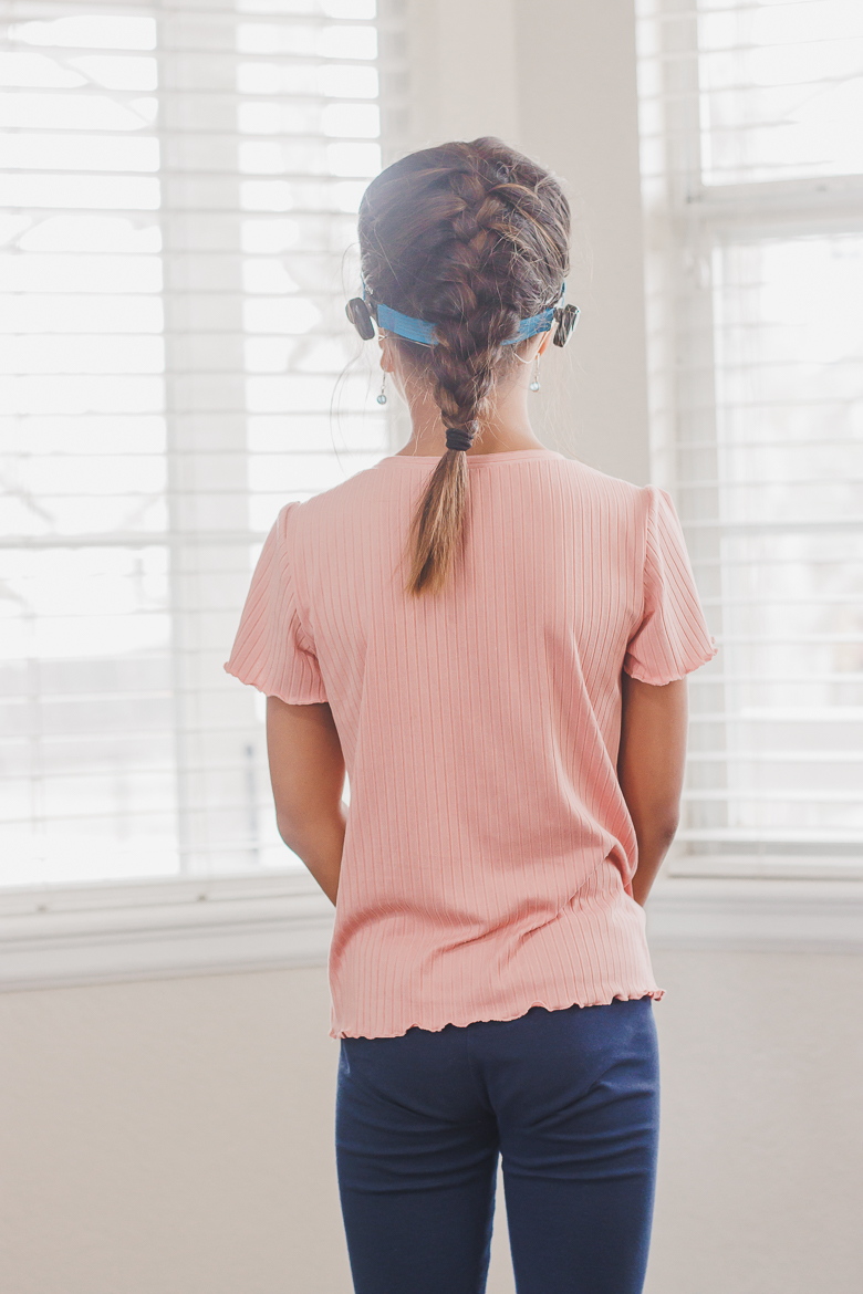 t-shirt with lettuce hem hack