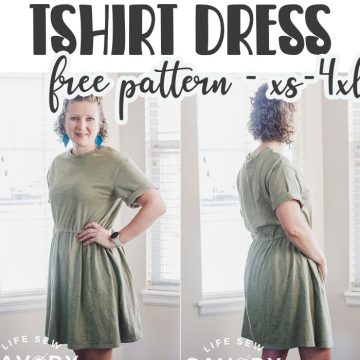 free tshirt dress sewing pattern and tutorial