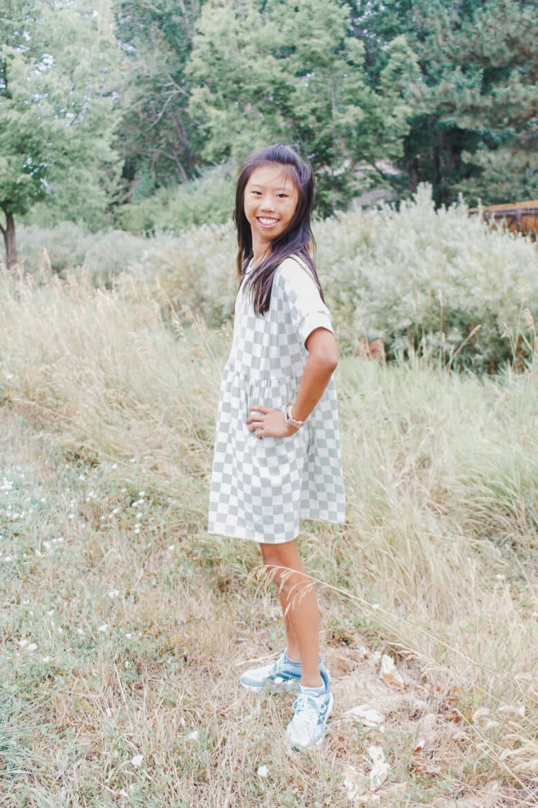 easy babydoll style dress free sewing pattern for girls size 4-16