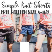 simple knit shorts free pattern and tutorial