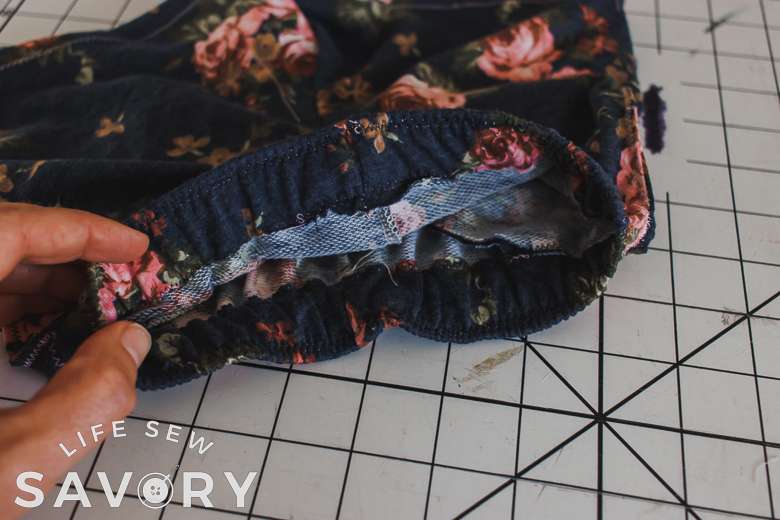 fold over elastic casing