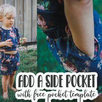 how to add a side pocket without a side seam