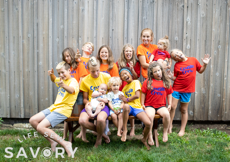 DIY cousin crew shirts