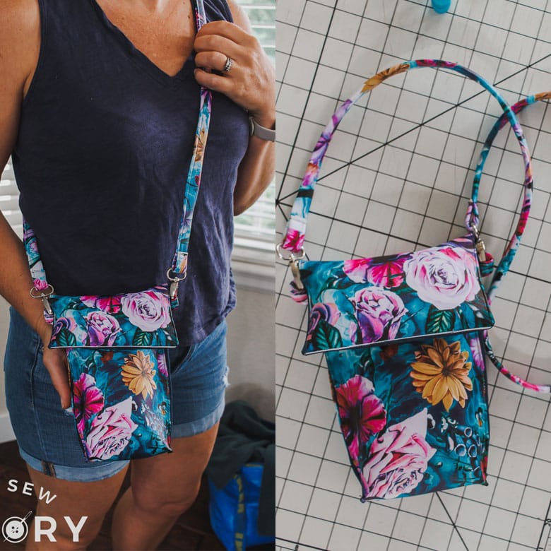 how to sew a cross bag tutorial and pattern