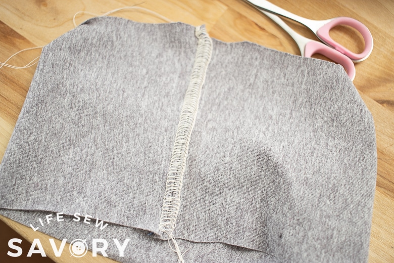 flatlock stitch over seam