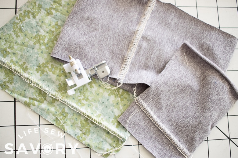 how to flat lock with a serger sewing machine