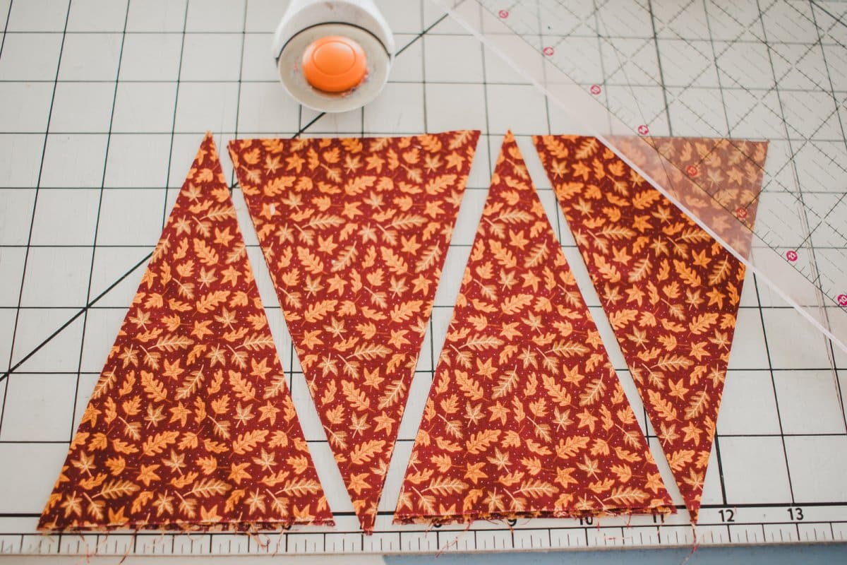 cut flags for fall bunting