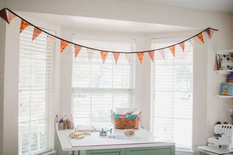 bias tape bunting for fall