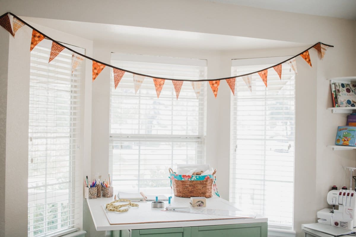 bias tape bunting for fall