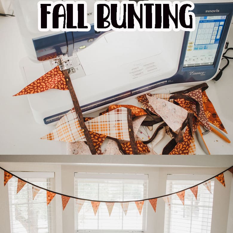 fall bias tape bunting tutorial