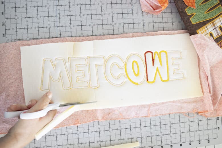 trim the foam even on all sides of letters