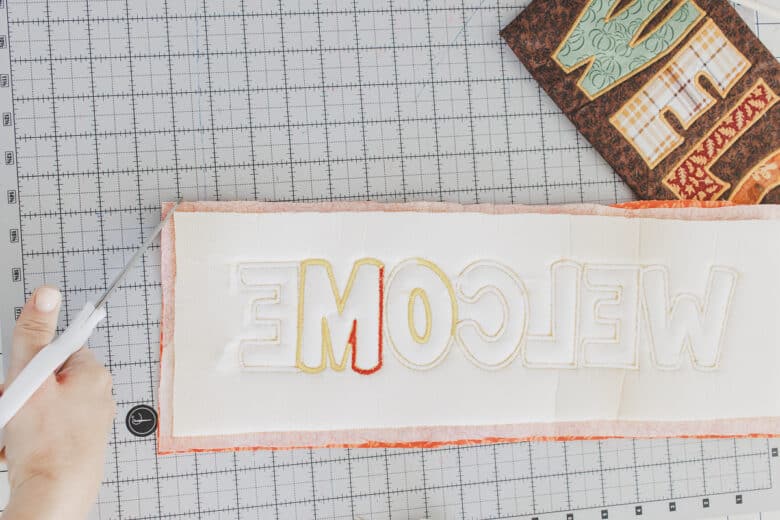 sew around at the foam edge and clip corners