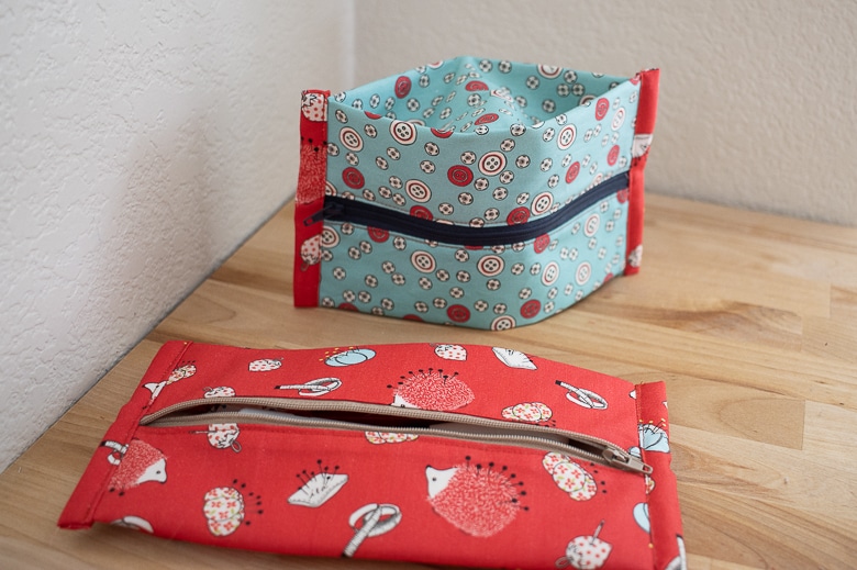 expandable popcorn style zipper pouch