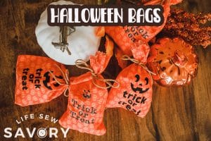 How to make halloween treat bags tutorial