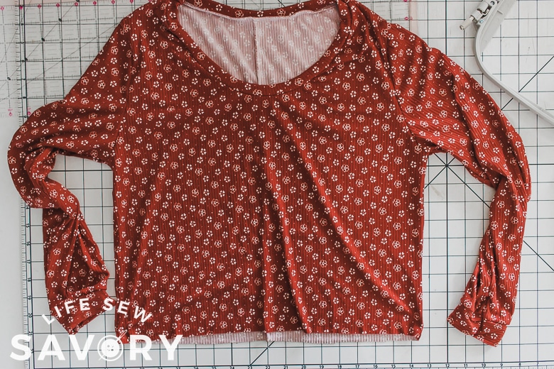 sew the shirt as directed