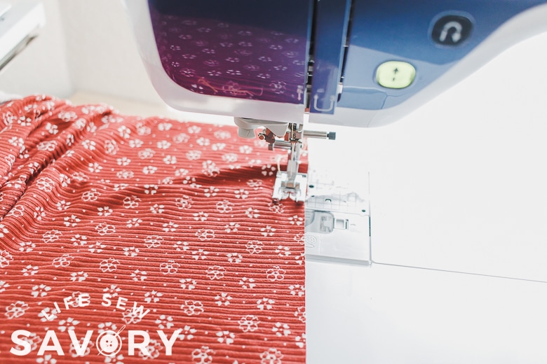 sew a gathering stitch