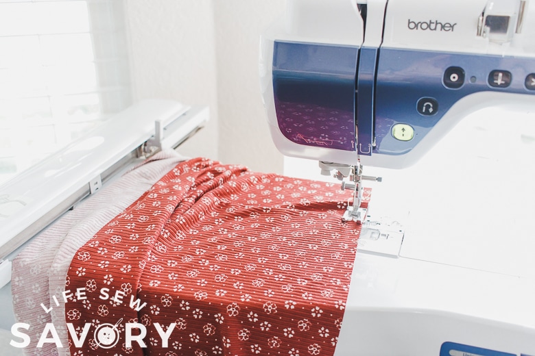 sewing with my embroidery unit on