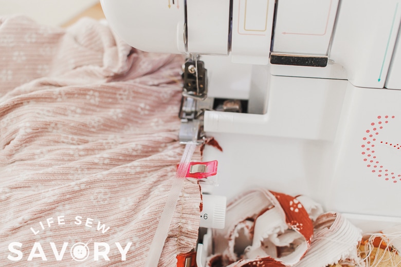 sew elastic into the waist seam
