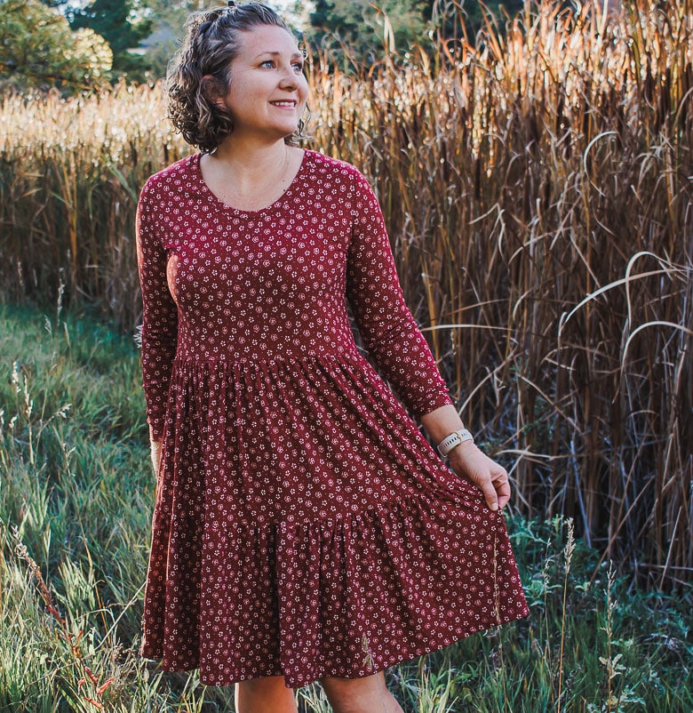 how to sew a fall dress from a t-shirt pattern tutorial