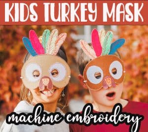 how to embroidery a felt turkey mask