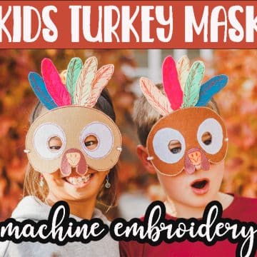 how to embroidery a felt turkey mask