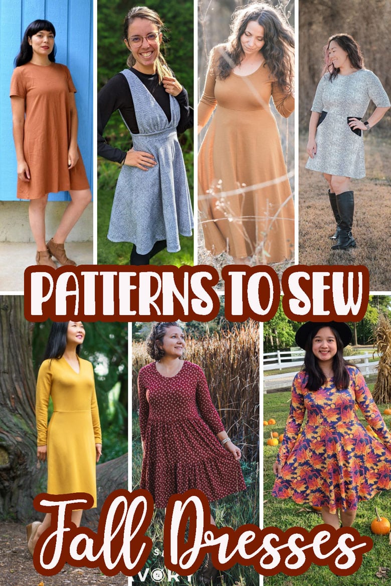 sew a fall dress with pdf patterns for fall huge list