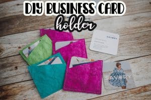 DIY business card holder with kraft-tex