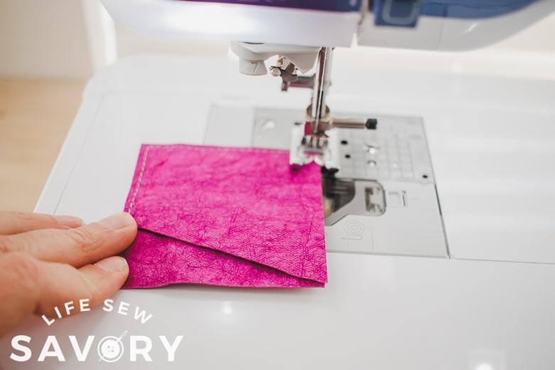 single card holder sew three sides