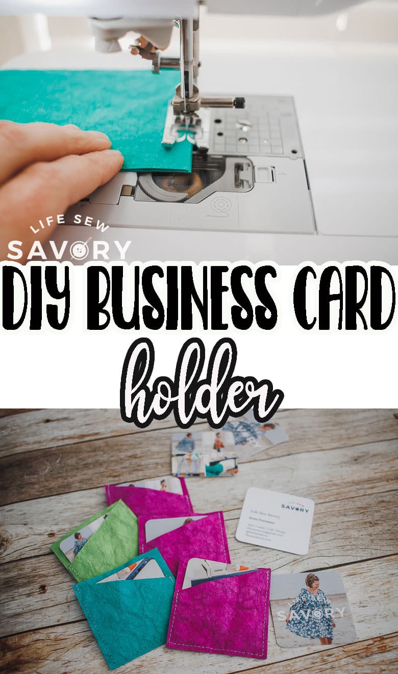 Learn how to sew a DIY business card holder with this simple sewing tutorial. These easy card holders are fun and easy to sew. This quick sewing project is useful and perfect for holding my cards.