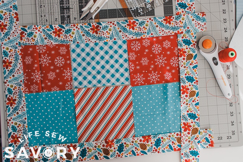 Christmas wall decor with fabric