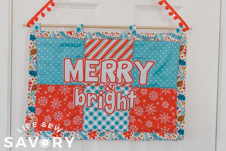 Quilted wall hanging for Christmas