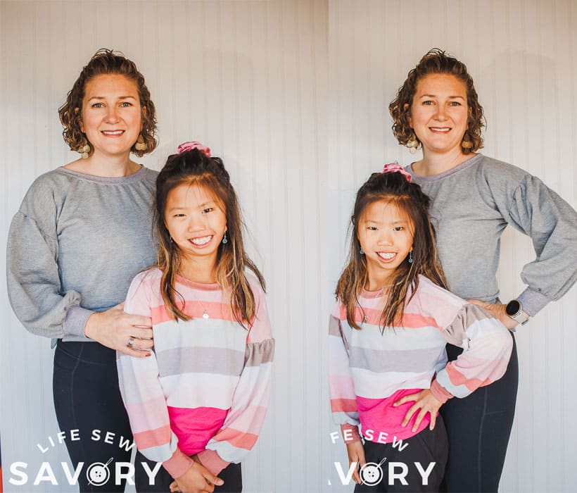 how to sew a gathered sleeve sweatshirt
