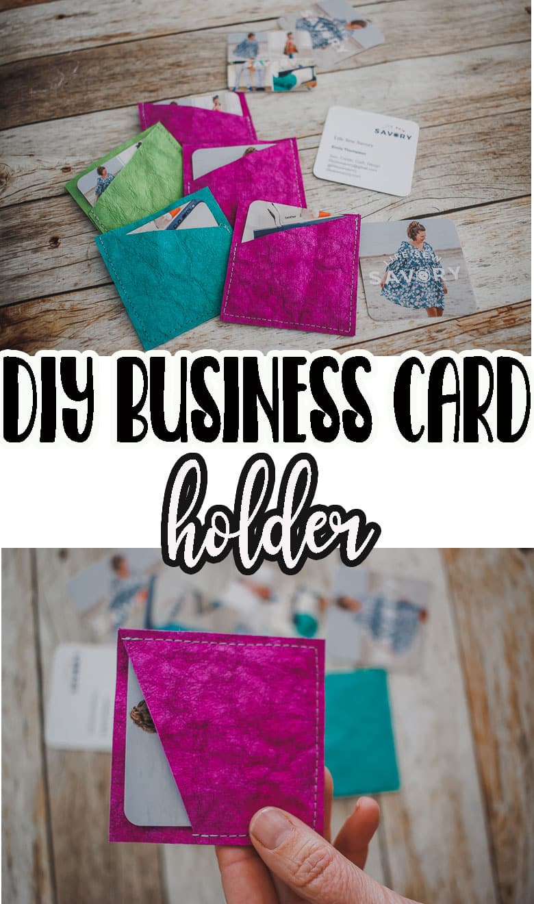 Learn how to sew a DIY business card holder with this simple sewing tutorial. These easy card holders are fun and easy to sew. This quick sewing project is useful and perfect for holding my cards.