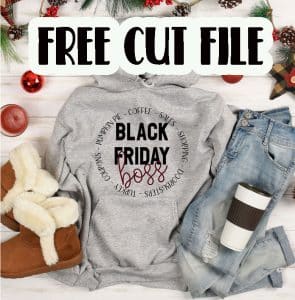 Free black friday themed cut file