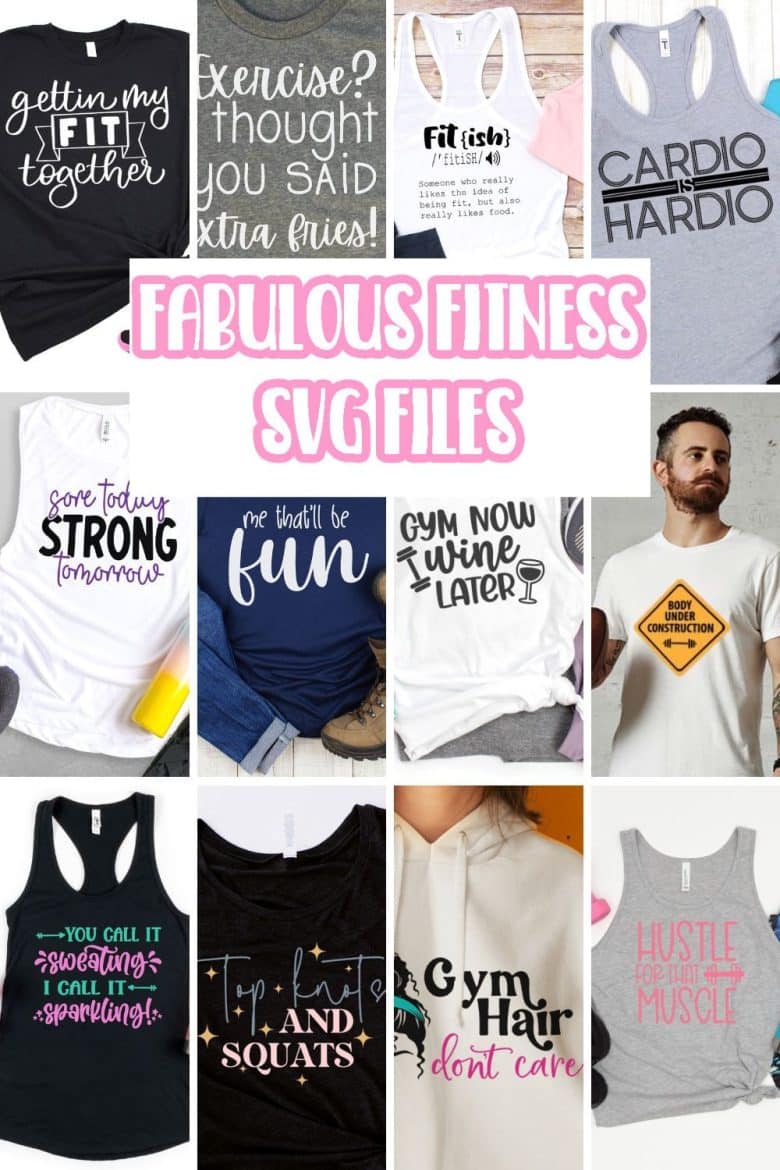 fitness and gym quotes and free cut files