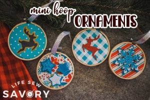 Embroidery Hoop Ornaments mini hoop ornaments