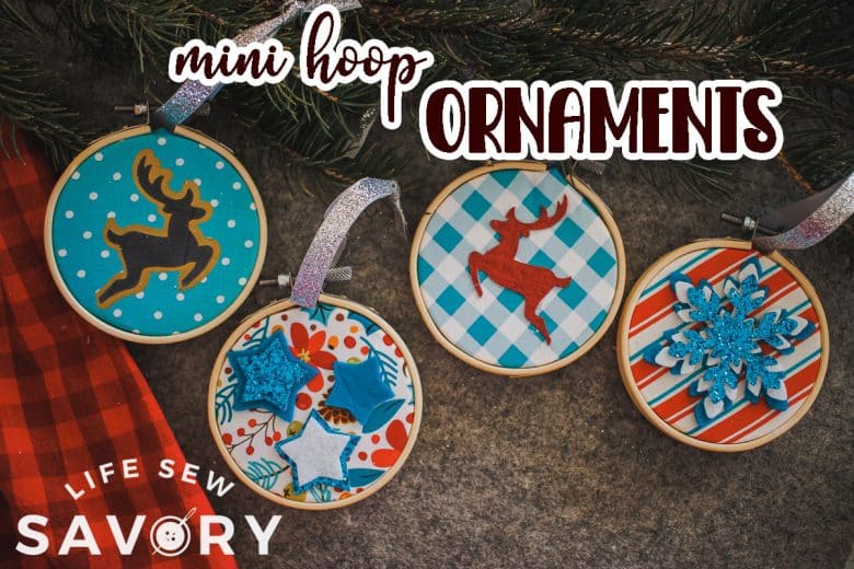 mini hoop ornaments