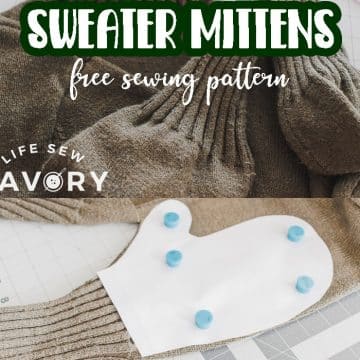 how to sew mittens from sweaters with free sewing pattern