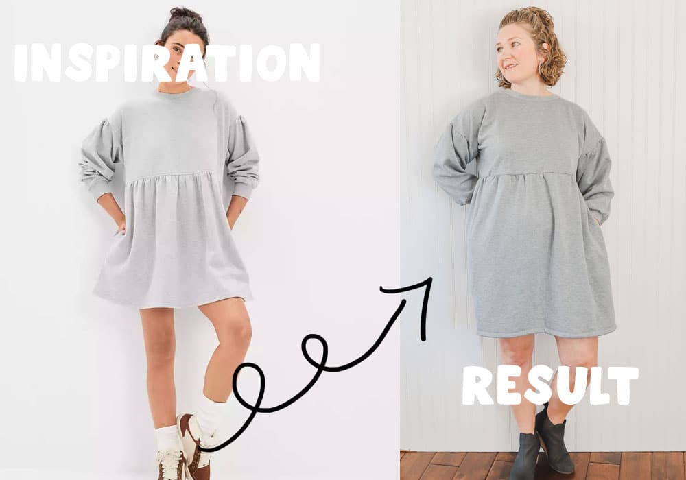free sweatshirt dress sewing pattern