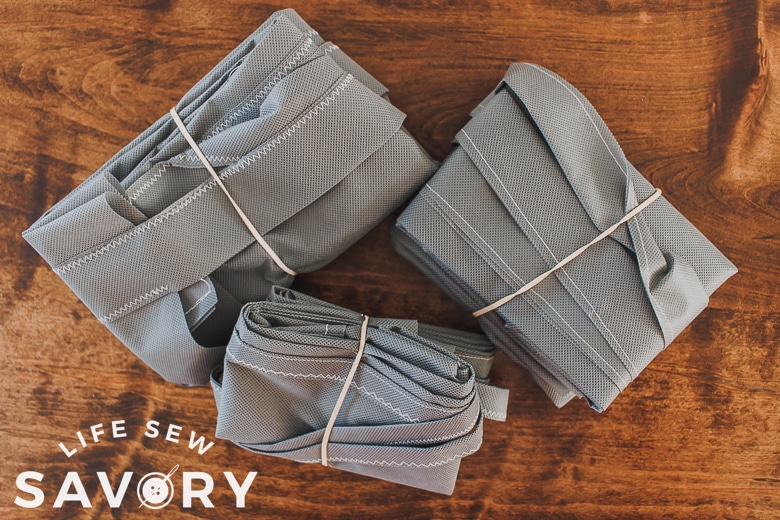 folded up bags for easy use