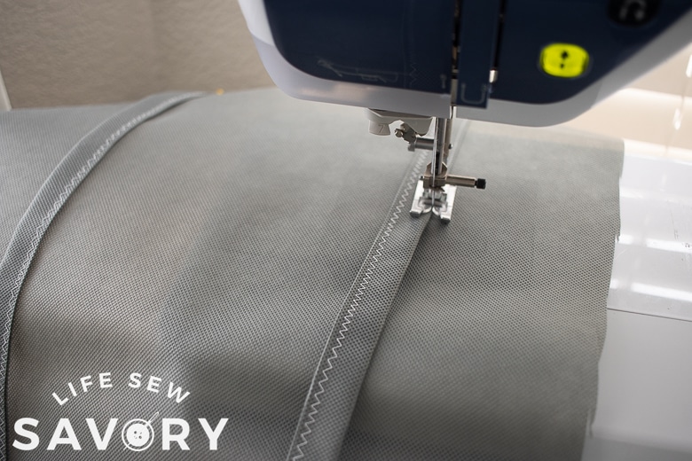 sew strap to bag