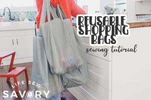 how to sew reusable shopping bags