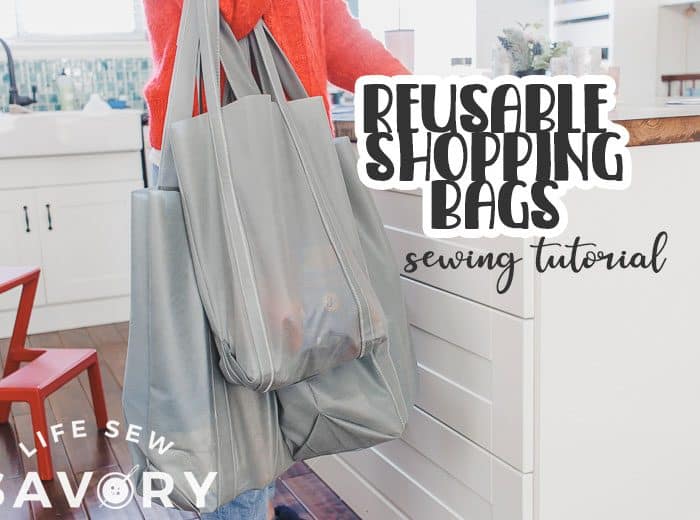 how to sew reusable shopping bags