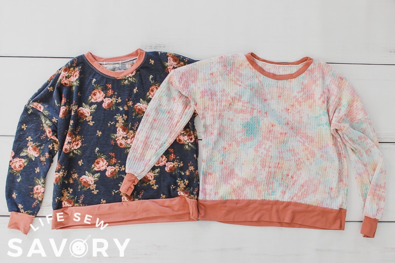 two cute sweatshirt options
