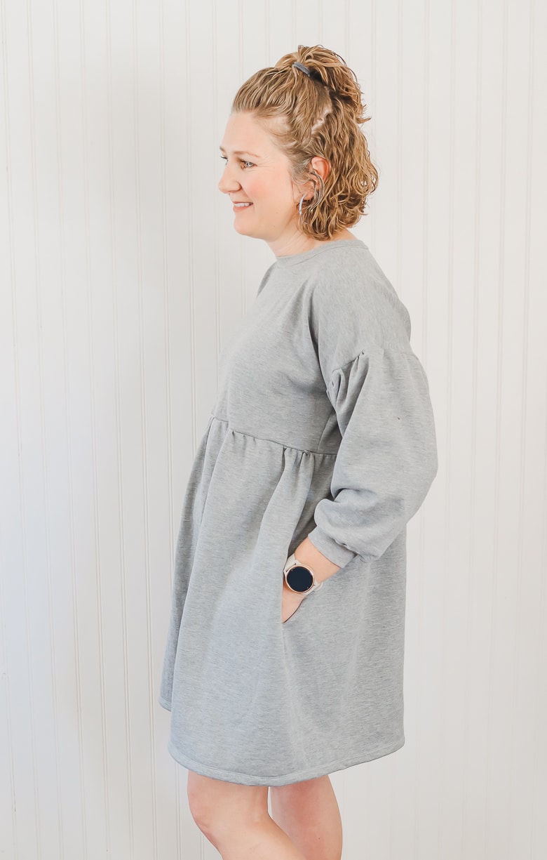 how to sew a sweatshirt dress
