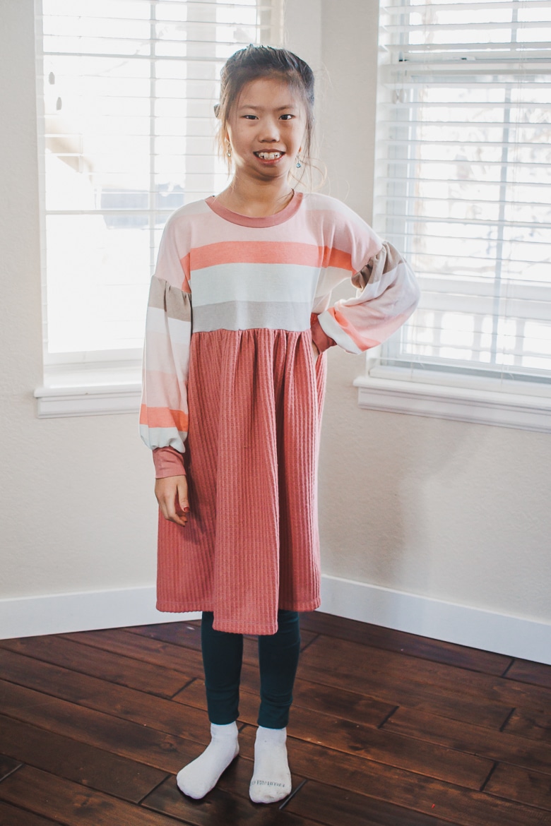 cozy sweatshirt dress free sewing pattern