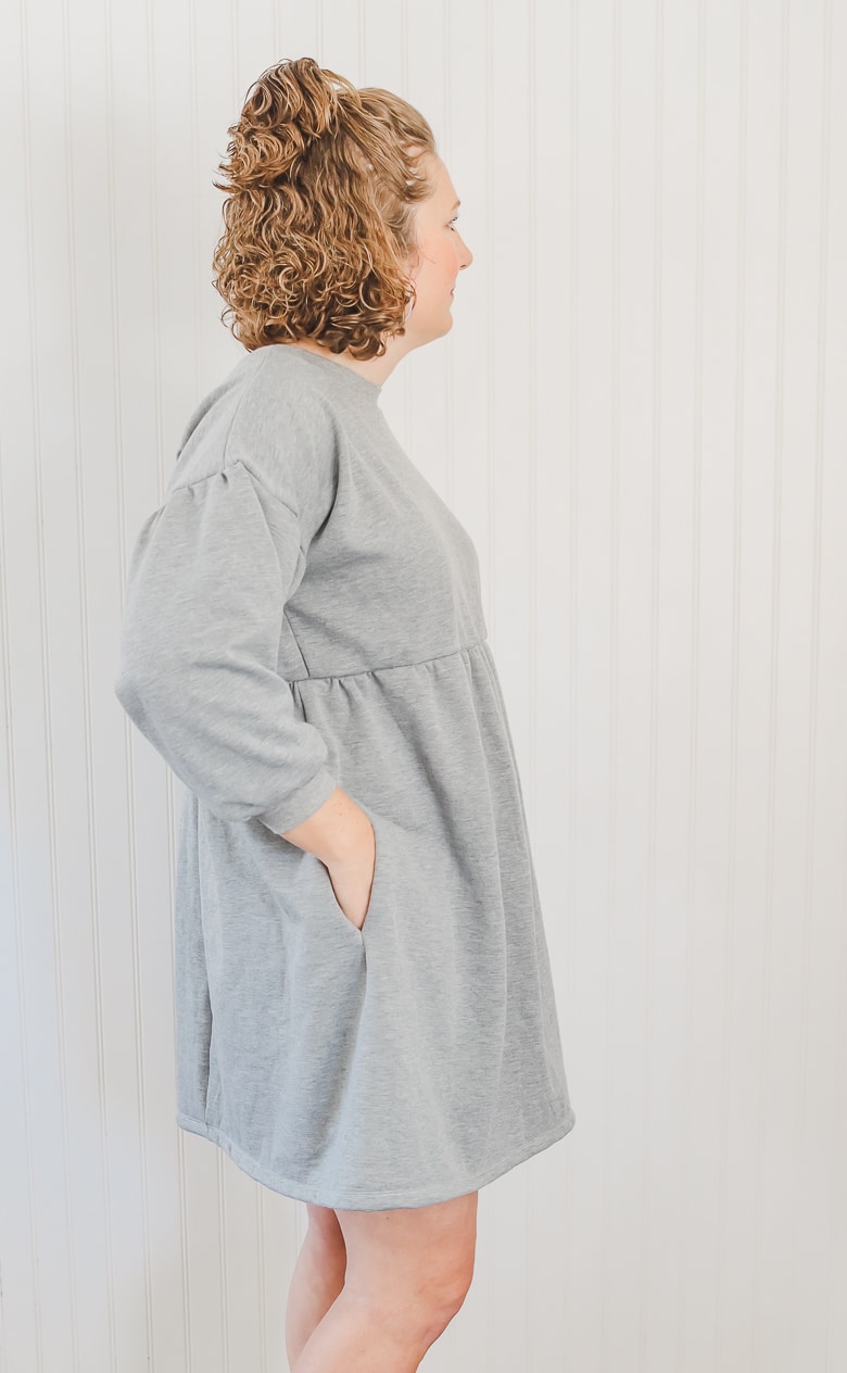 sew a sweatshirt dress